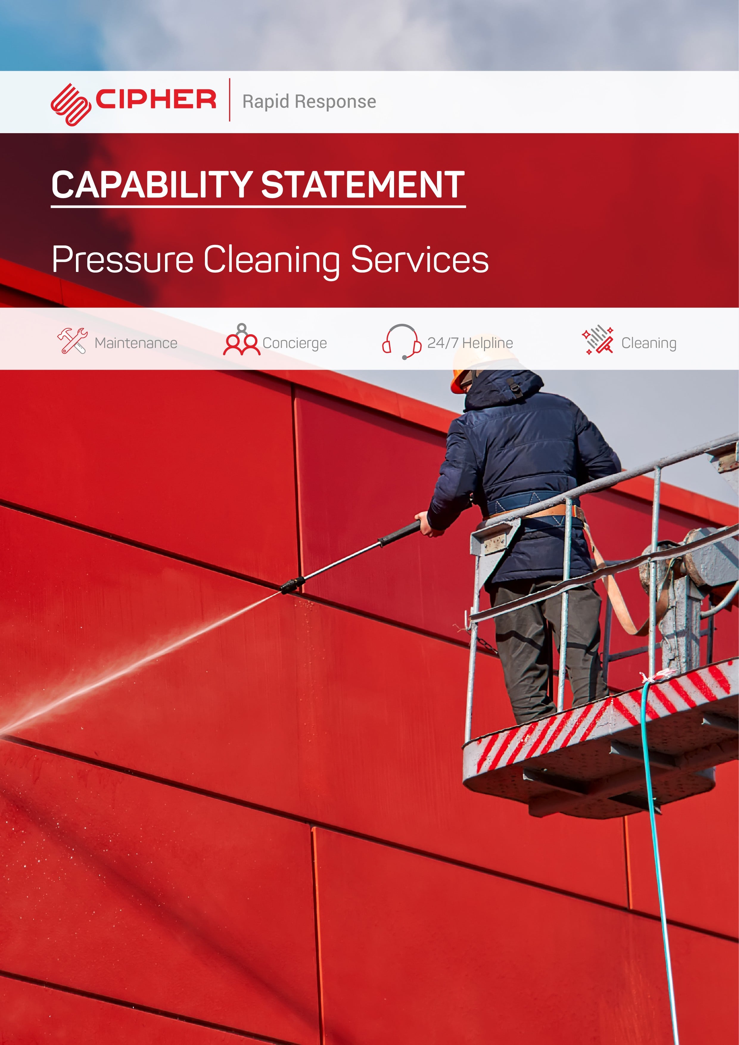 The professional high-pressure cleaning team. We do various kinds of jobs including aged care, warehouse, building wash, graffiti removal, and more.