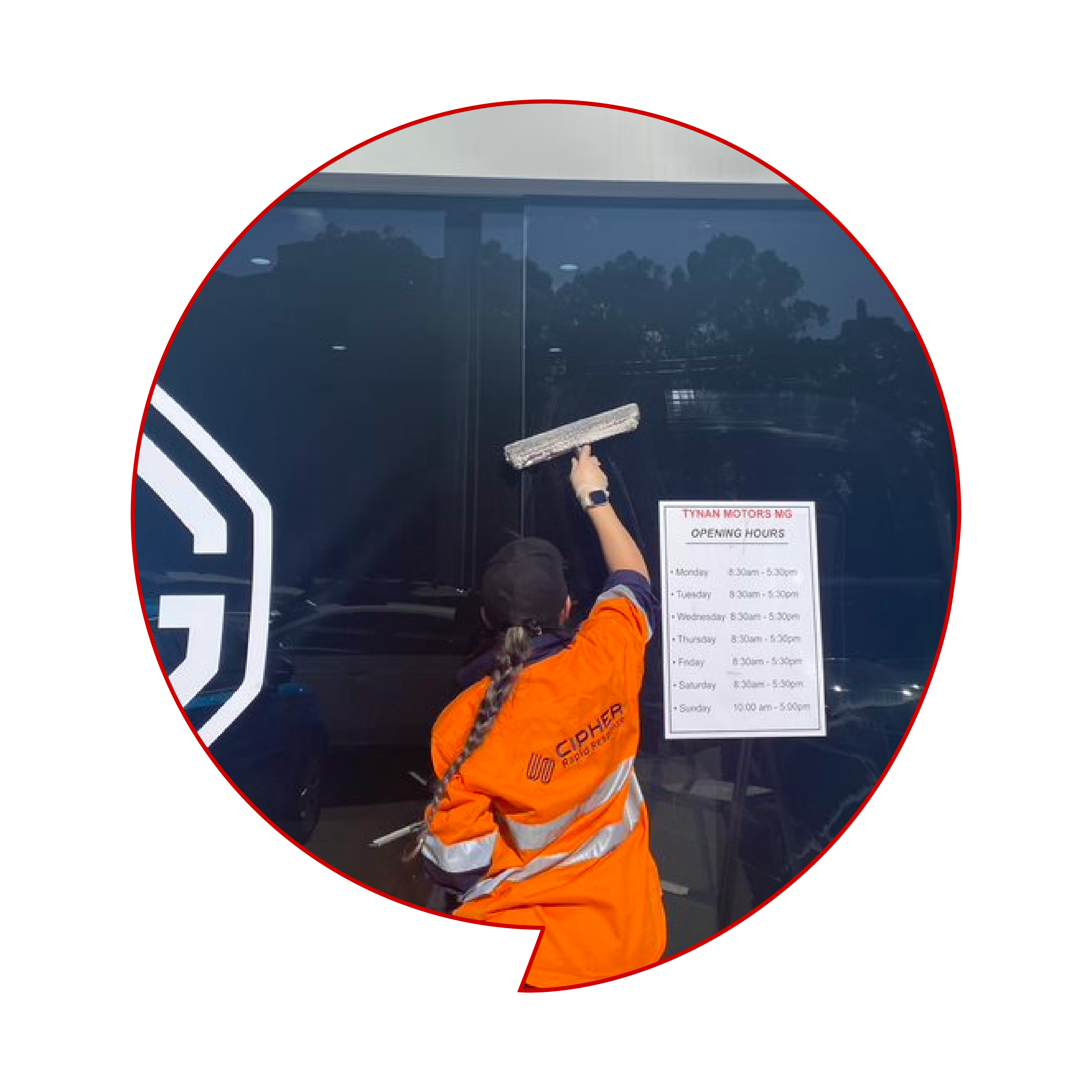 Professional facade glass cleaning using advanced equipment to ensure clear, spotless windows and a polished exterior.